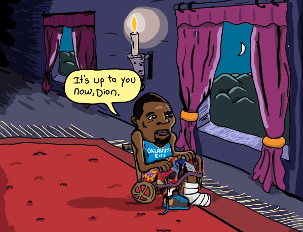 kevin durant cartoon medieval castle wheelchair blanket its up to you dion waiters nba comic